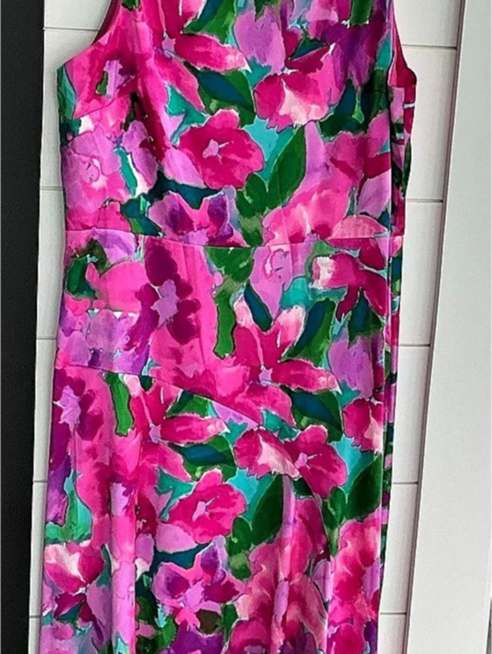 Floral Maxi Dress in Pink & Green Like NWOT